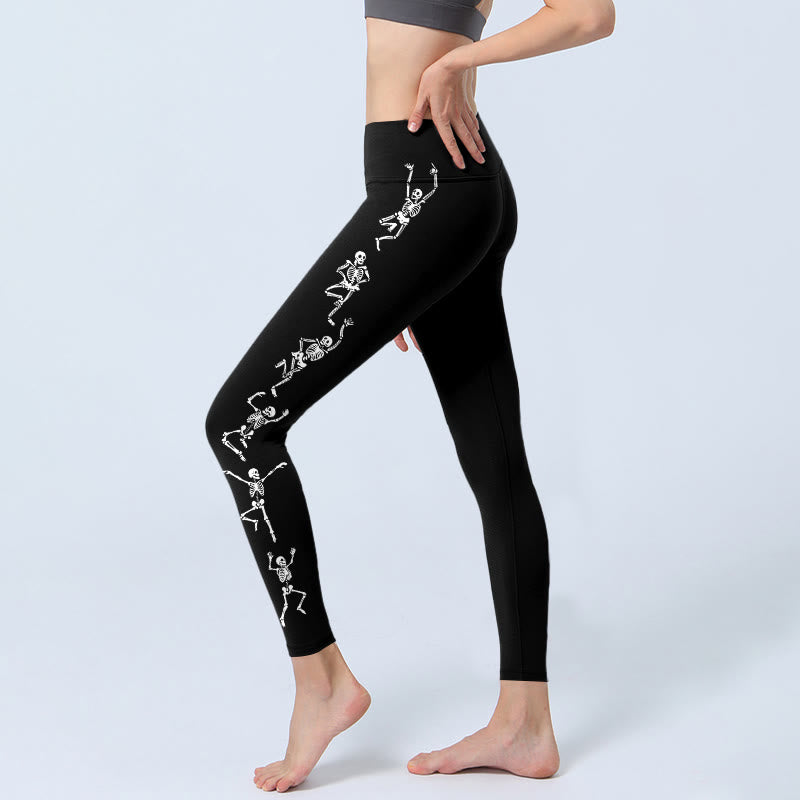 Buddha Stones The Lord Of The Corpse Forest  Skull Pattern Gym Leggings Women's Yoga Pants - image 2