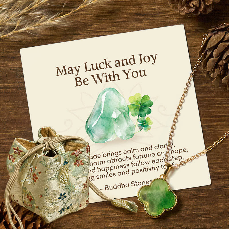Buddha Stones "May Luck and Joy Be With You" Jade Necklace Includes Gift Message Card - Jade(Prosperity♥Abundance) - Deluxe Gift Bag (+$9.59) - image 6