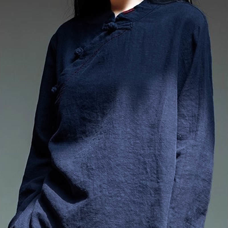 Buddha Stones Oblique Collar Knot button Loose Clothing - image 21