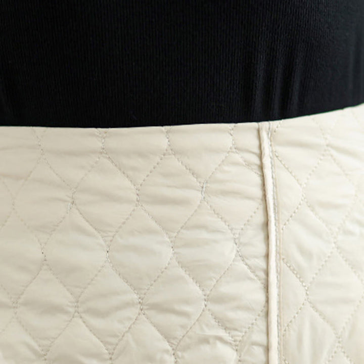 Buddha Stones Plain Elastic Waist Cotton Women's Straight Skirt With Pockets - image 13