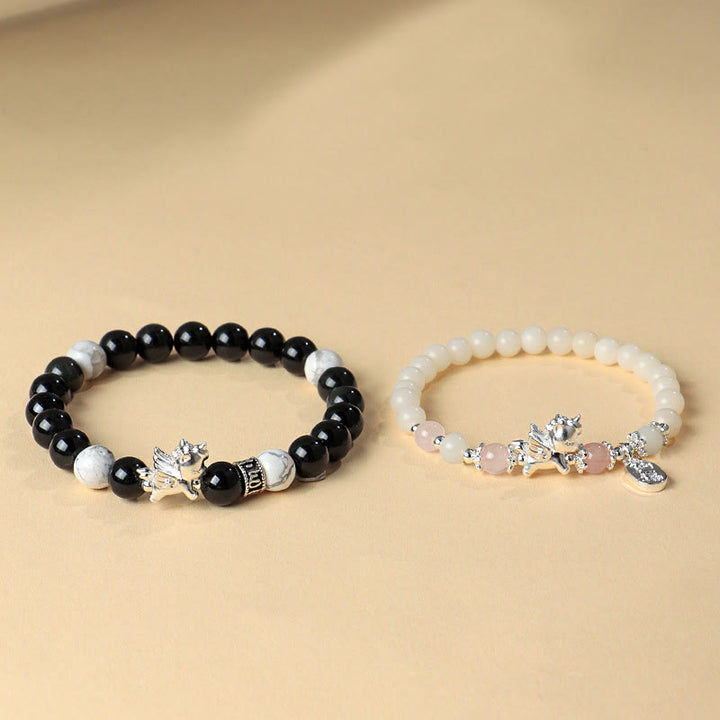 Buddha Stones 999 Sterling Silver Year Of The Horse Natural Black Obsidian Bodhi Seed Strength Bracelet - image 13