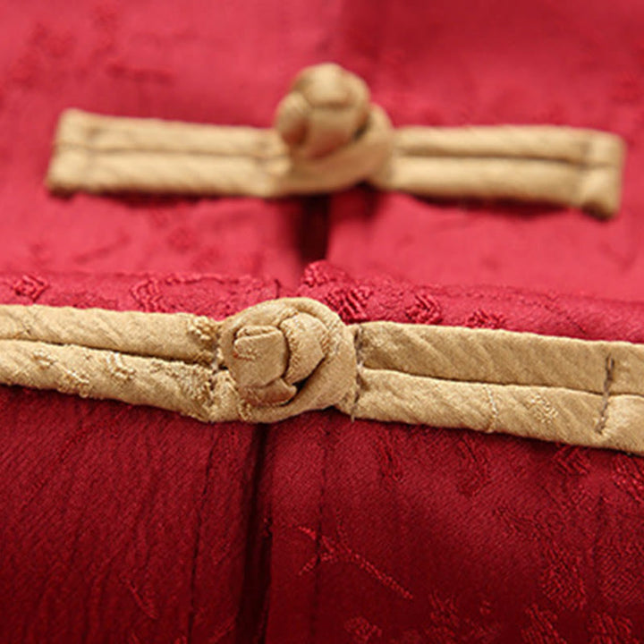 Buddha Stones Jacquard Stand Collar Long Sleeve Men's Cotton Jacket With Pockets - image 4