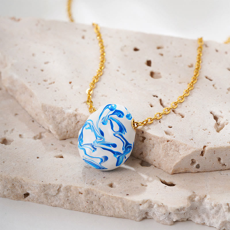 Buddha Stones Copper Wealth Healing Water Drop Shape Pendant Necklace - image 1