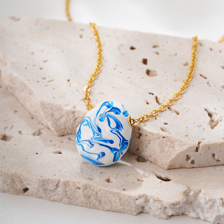 Buddha Stones Copper Wealth Healing Water Drop Shape Pendant Necklace - image 1