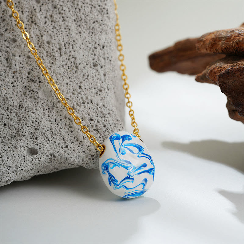 Buddha Stones Copper Wealth Healing Water Drop Shape Pendant Necklace - image 2