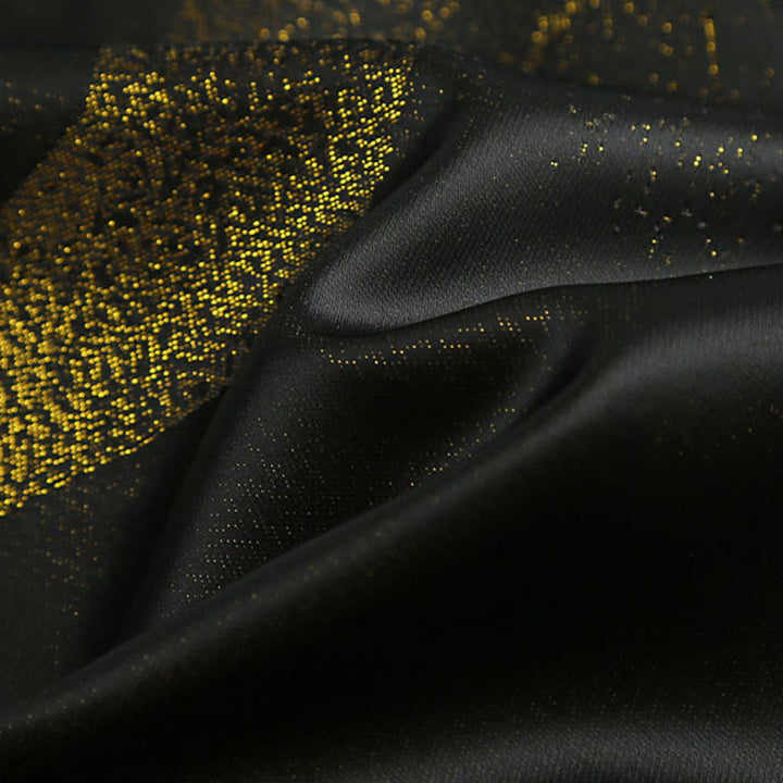 Buddha Stones Cloud-Dyed Golden Mountain Crane Frog-Button Long Sleeve Men's Jacket With Pockets - image 12