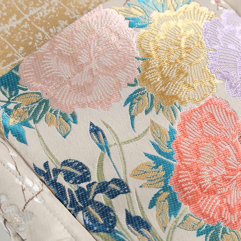 Buddha Stones Mandarin Duck Peony Flower Frog-Button Long Sleeve Men's Jacket With Pockets - image 9