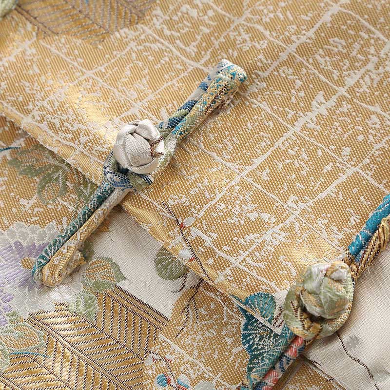 Buddha Stones Mandarin Duck Peony Flower Frog-Button Long Sleeve Men's Jacket With Pockets - image 10