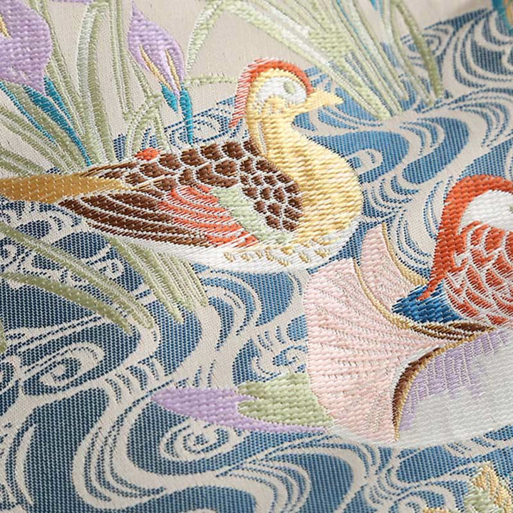 Buddha Stones Mandarin Duck Peony Flower Frog-Button Long Sleeve Men's Jacket With Pockets - image 8