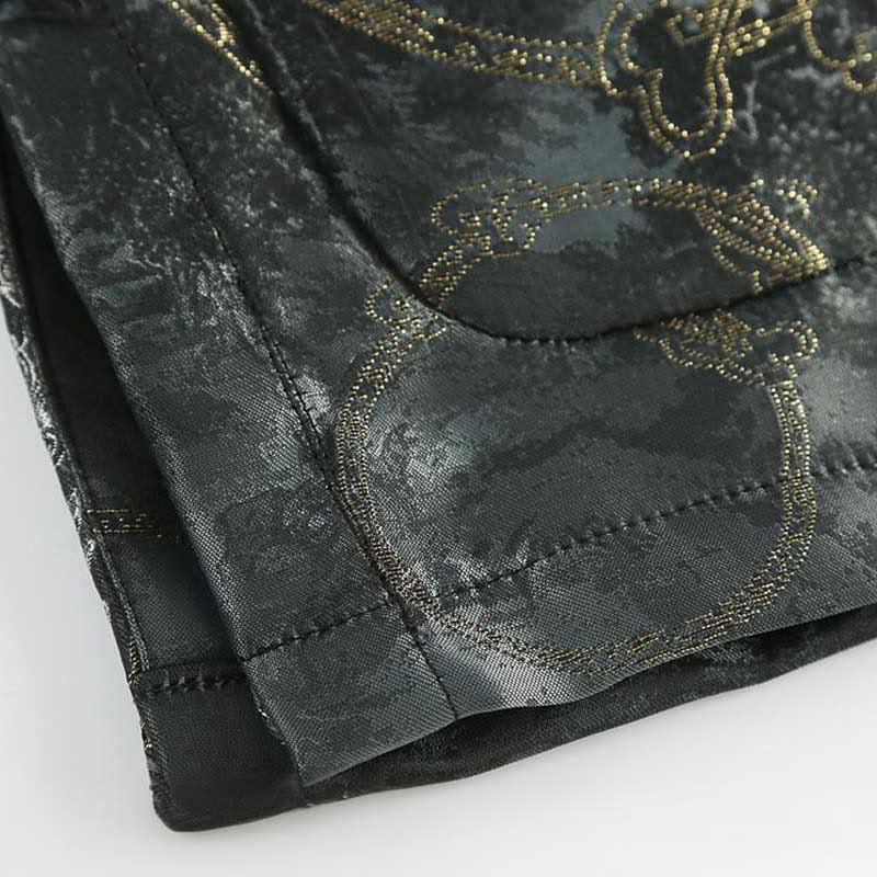 Buddha Stones Kirin Mountains Frog-Button Long Sleeve Men's Jacket With Pockets - image 7