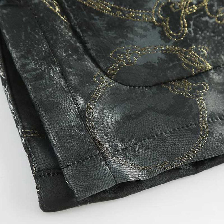 Buddha Stones Kirin Mountains Frog-Button Long Sleeve Men's Jacket With Pockets - image 7