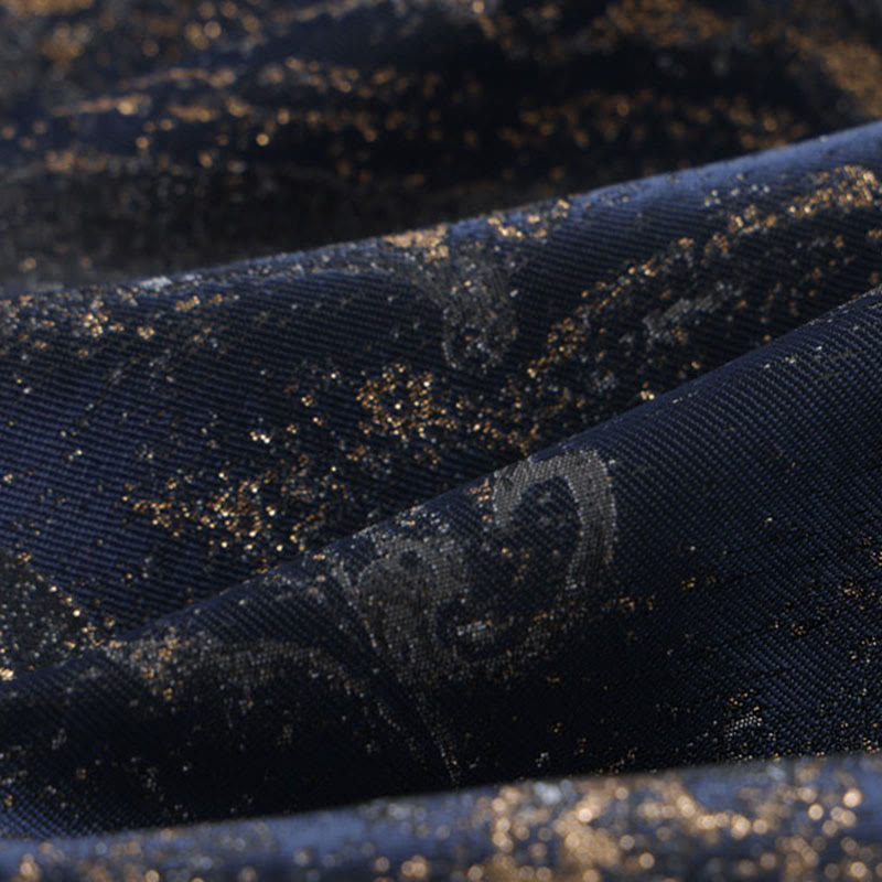 Buddha Stones Blue Flowing Water Mountains Frog-Button Long Sleeve Men's Jacket With Pockets - image 12