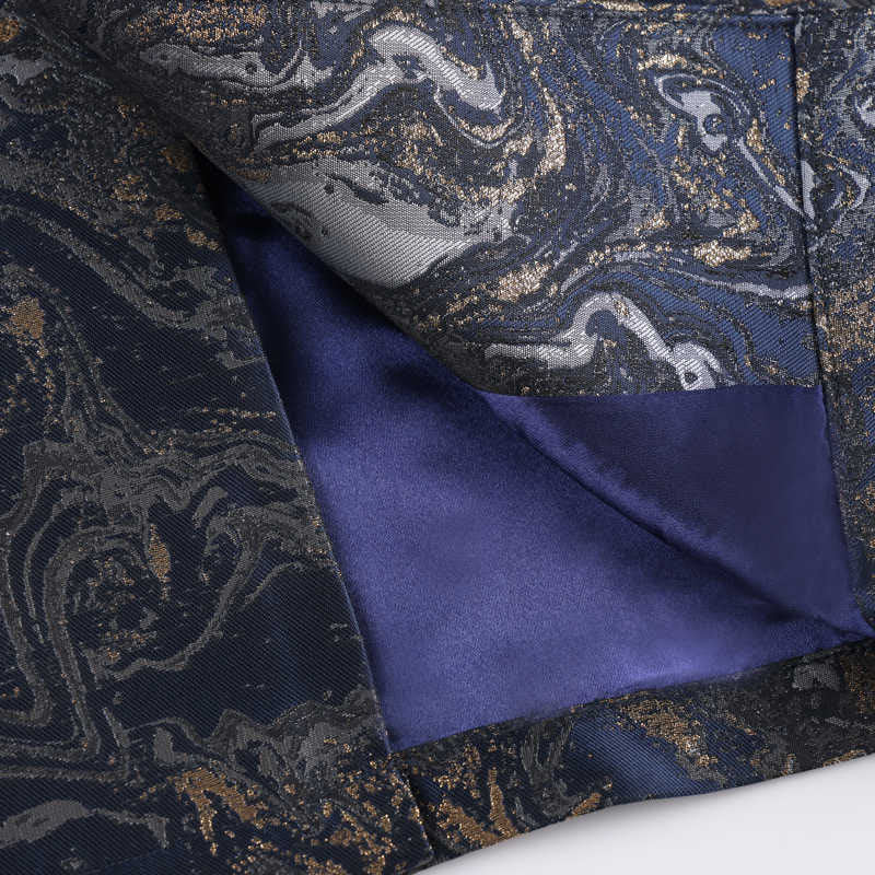 Buddha Stones Blue Flowing Water Mountains Frog-Button Long Sleeve Men's Jacket With Pockets - image 10