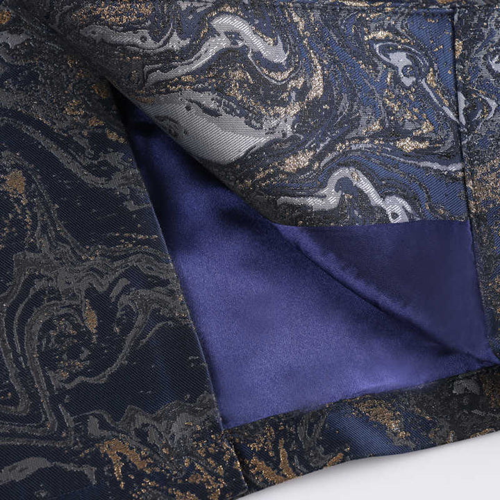 Buddha Stones Blue Flowing Water Mountains Frog-Button Long Sleeve Men's Jacket With Pockets - image 10