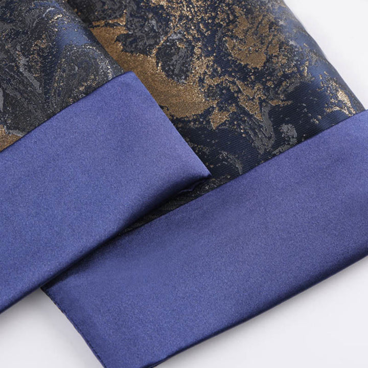 Buddha Stones Blue Flowing Water Mountains Frog-Button Long Sleeve Men's Jacket With Pockets - image 11