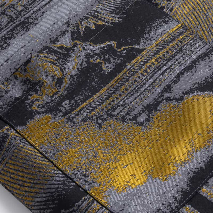 Buddha Stones Ancient Buildings Trees Frog-Button Long Sleeve Men's Jacket With Pockets - image 9