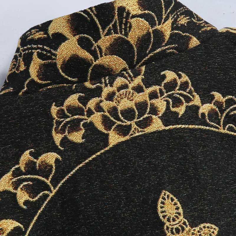 Buddha Stones Avalokitesvara Guanyin Frog-Button Long Sleeve Men's Jacket - image 4