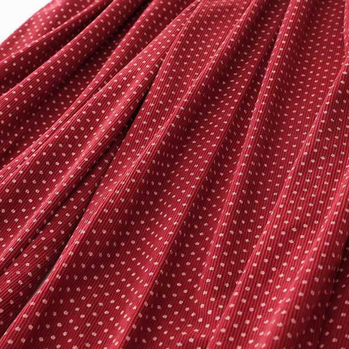 Buddha Stones Fall Dots Pattern High Waist Design Women's Wide Leg Pants With Pockets - image 7