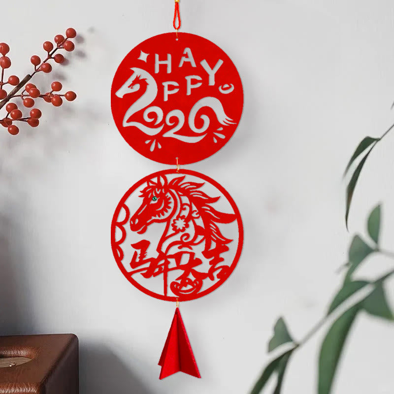 Buddha Stones Year of the Horse HAPPY 2026 Luck Chinese New Year Spring Festival Hanging Decoration - image 6