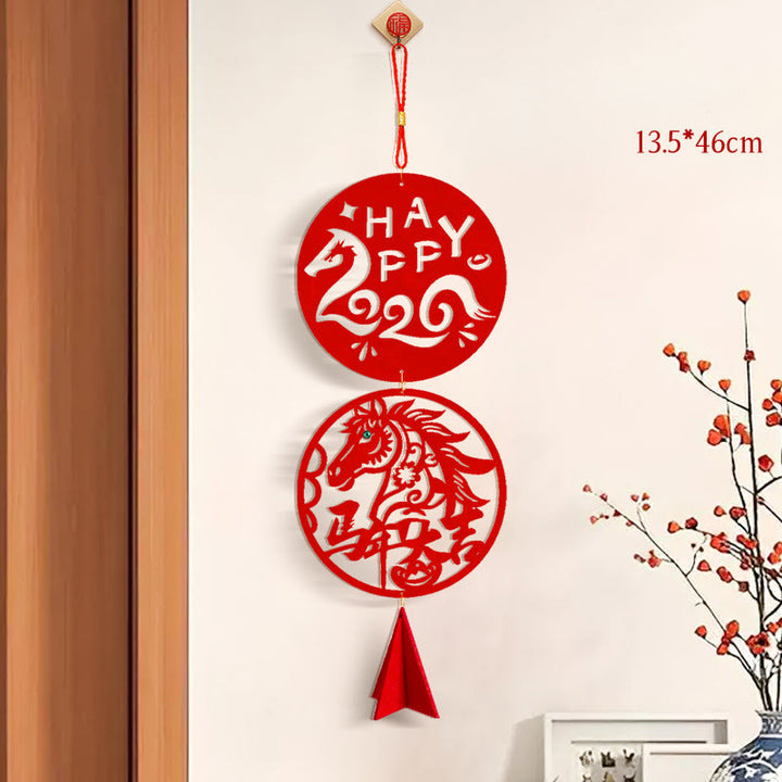 Buddha Stones Year of the Horse HAPPY 2026 Luck Chinese New Year Spring Festival Hanging Decoration - image 7