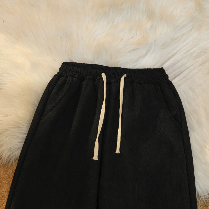 Buddha Stones Women's Patchwork Cotton Corduroy Fleece-Lined Wide Leg Pants With Pockets - image 17