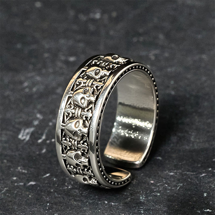 Buddha Stones The Lord Of The Corpse Forest Copper Skull New Beginning Ring - Copper Skull - image 0