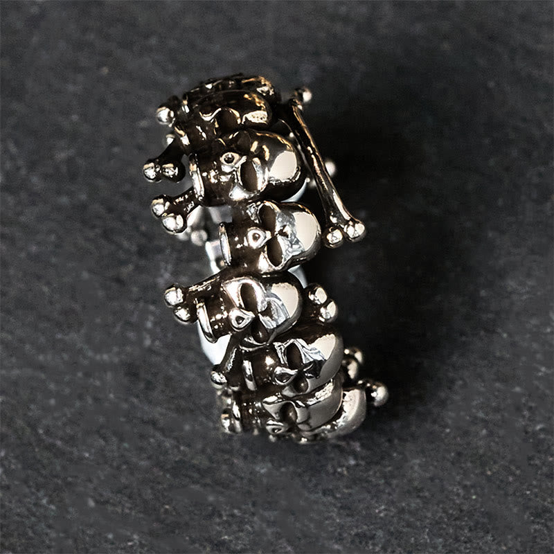 Buddha Stones Copper Skull Bone The Lord Of The Corpse Forest Keep Away Evil Spirits Ring - image 8