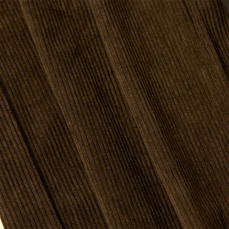 Buddha Stones Plain Corduroy Polyester Women's Buttons Wide Leg Pants With Pockets - image 6