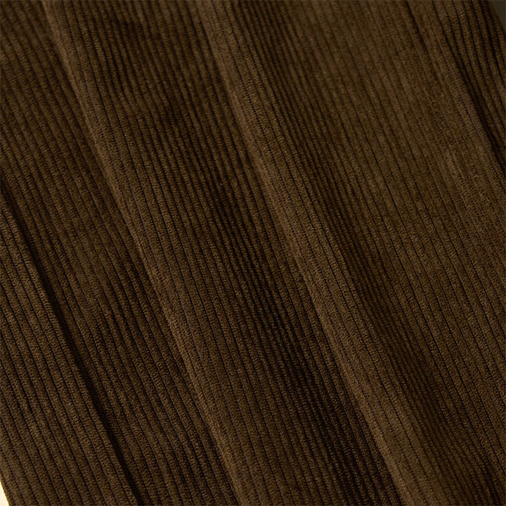 Buddha Stones Plain Corduroy Polyester Women's Buttons Wide Leg Pants With Pockets - image 6