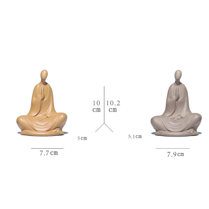 Buddha Stones Formless Buddha Prayering Ceramic Statue Zen Home Decoration 5*2.5*5.3cm - image 14