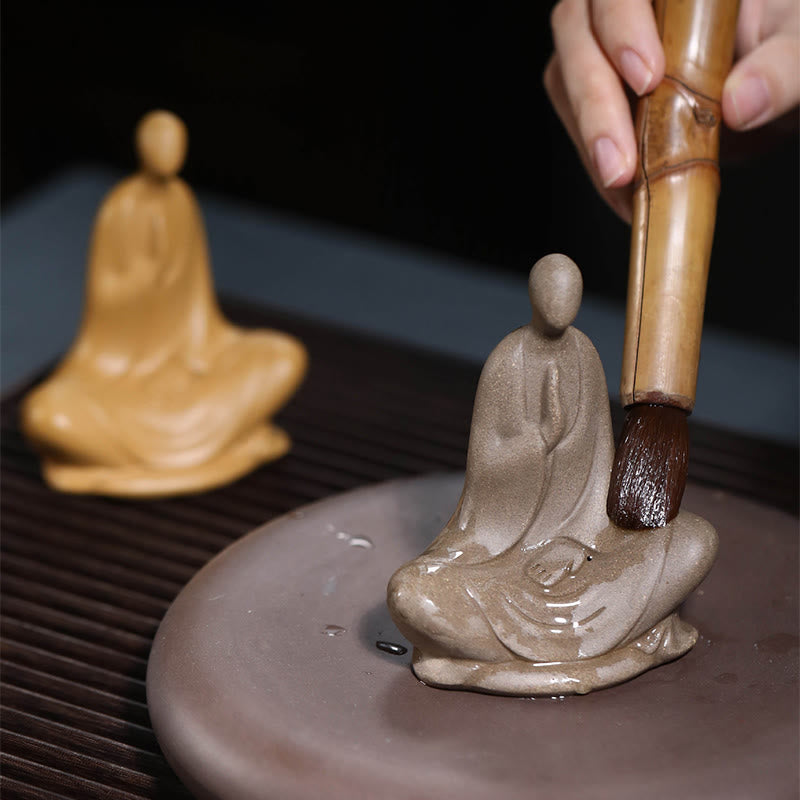 Buddha Stones Formless Buddha Prayering Ceramic Statue Zen Home Decoration 5*2.5*5.3cm - image 11