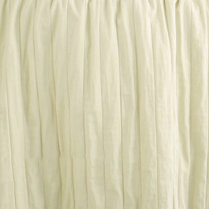 Buddha Stones Plain Pleats Design Elastic Waist Women's Thermal Skirt With Pockets - image 17