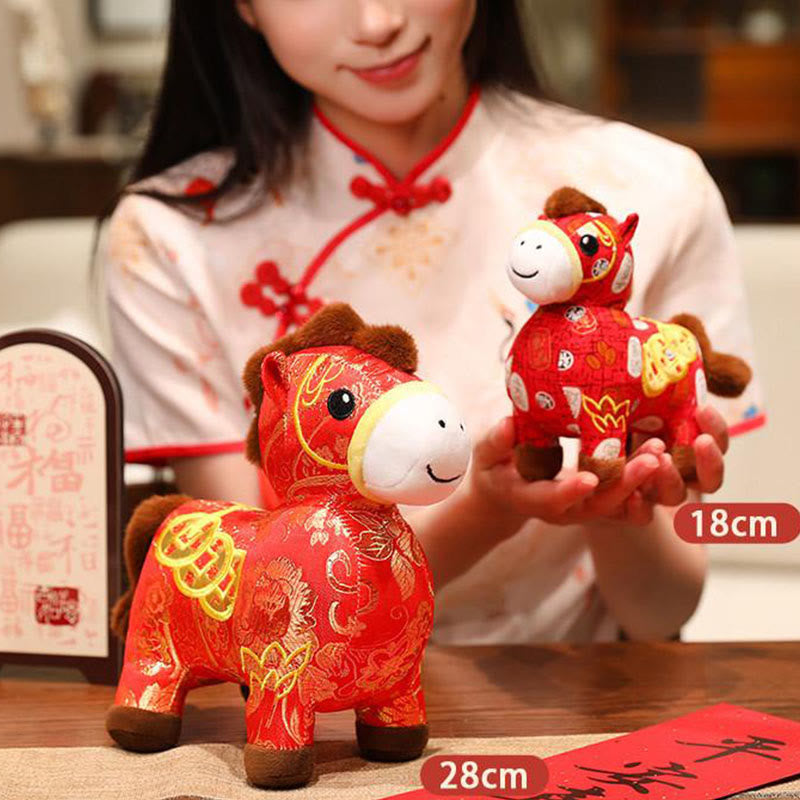 Buddha Stones Year of the Horse Copper Coins Plush Doll Home Decoration - image 21