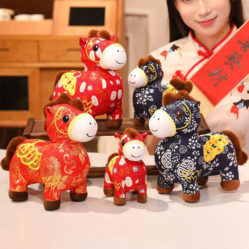 Buddha Stones Year of the Horse Copper Coins Plush Doll Home Decoration - image 23