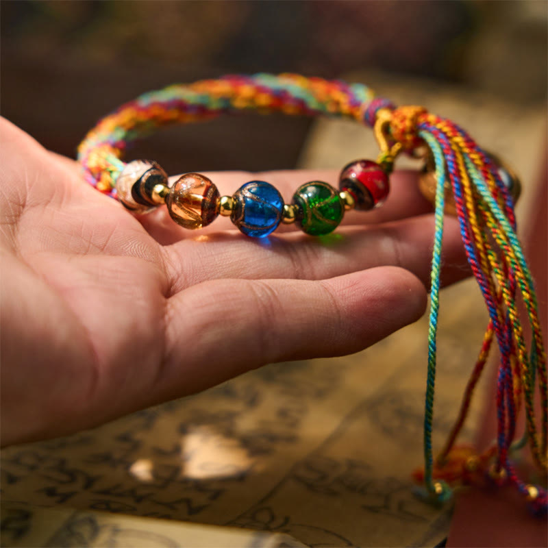 Buddha Stones Thangka Chinese Zodiac Natal Buddha Cinnabar Blessing String Bracelet - image 4