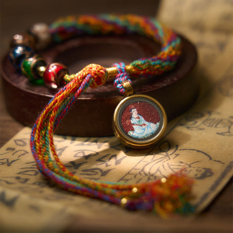 Buddha Stones Thangka Chinese Zodiac Natal Buddha Cinnabar Blessing String Bracelet - image 2