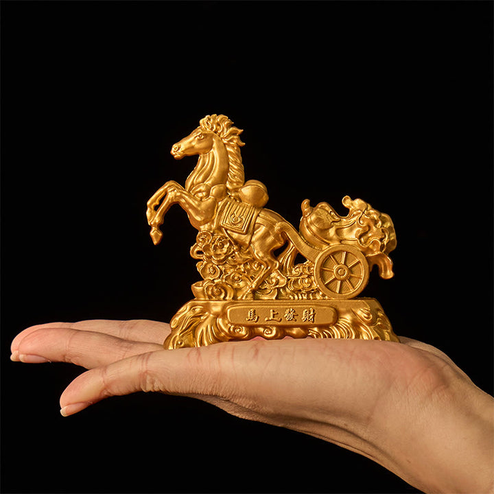 Buddha Stones "Get Rich Now" Year of the Horse Cabbage Ingot Home Decoration - image 1