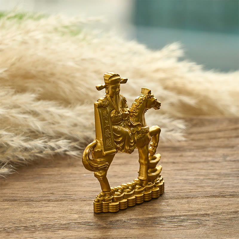 Buddha Stones  "Get Rich Now" Year of the Horse God of Wealth Ingots Prosperity Alloy Home Decoration - image 3