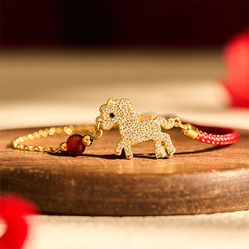 Buddha Stones "Hoping You Have a Joyful Year" Year of the Horse Bracelet Includes Gift Message Card - image 3