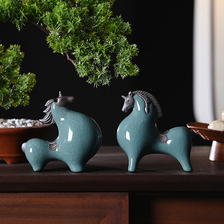 Buddha Stones Year Of The Horse Ceramics Freedom Desktop Home Decoration - image 19