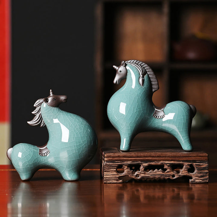 Buddha Stones Year Of The Horse Ceramics Freedom Desktop Home Decoration - image 0