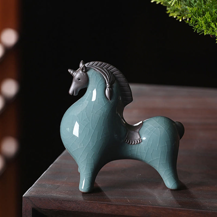 Buddha Stones Year Of The Horse Ceramics Freedom Desktop Home Decoration - image 2