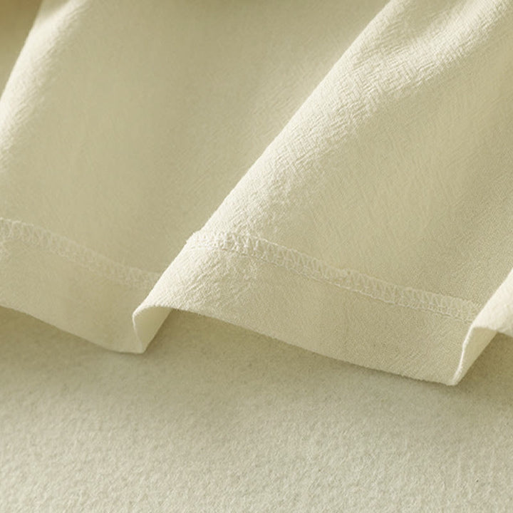 Buddha Stones Asymmetrical Front Frog-button Long Sleeve Women's Cotton Shirt - image 15