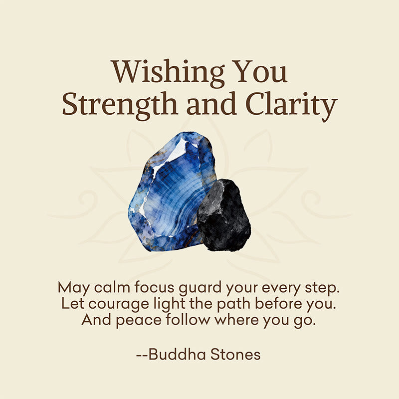 Buddha Stones "Wishing You Strength and Clarity" Blue Tiger Eye Bracelet Includes Gift Message Card - image 2