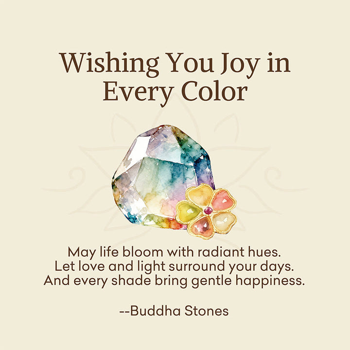 Buddha Stones "Wishing You Joy in Every Color" Tourmaline Jade Bracelet Includes Gift Message Card - image 2