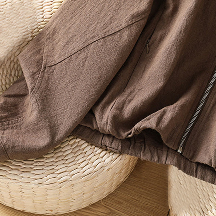 Buddha Stones Women's Cotton Zipper Design Double Layer Long Sleeve Jacket With Pockets - image 26