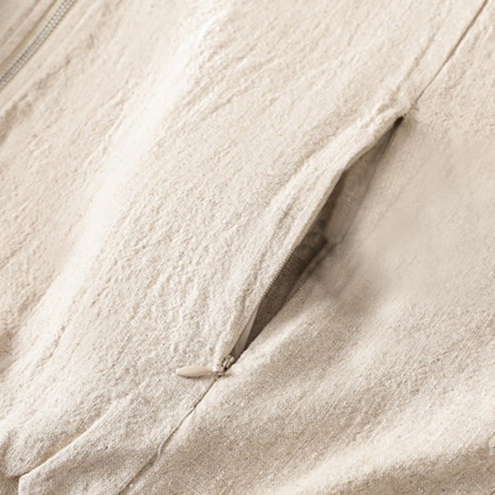 Buddha Stones Women's Cotton Zipper Design Double Layer Long Sleeve Jacket With Pockets - image 14