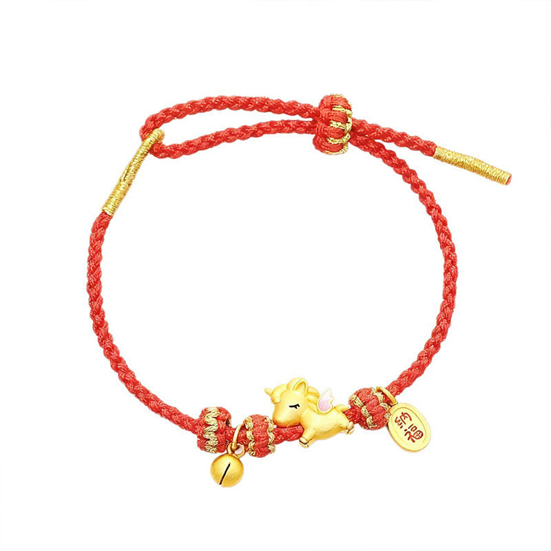 Buddha Stones 925 Sterling Silver Year Of The Horse Lucky Fortune Red String Strength Bracelet - image 3