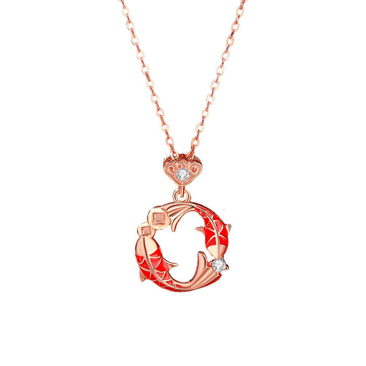 Buddha Stones 925 Sterling Silver Plated 18k Gold Koi Fish Cinnabar Red String Connection Bracelet - image 11