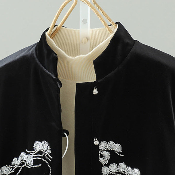 Buddha Stones White Flower Embroidery Pattern Women's Sleeveless Vest Waistcoat - image 2